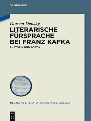 cover image of Literarische Fürsprache bei Franz Kafka